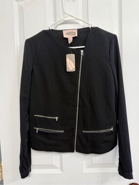 Forever 21 Black Women’s Zip-Front Jacket